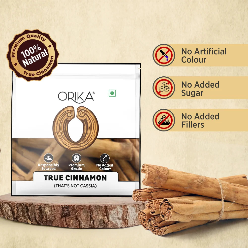 Orika's True Cinnamon (That's Not Cassia) 40 Gm - Orika Spices India